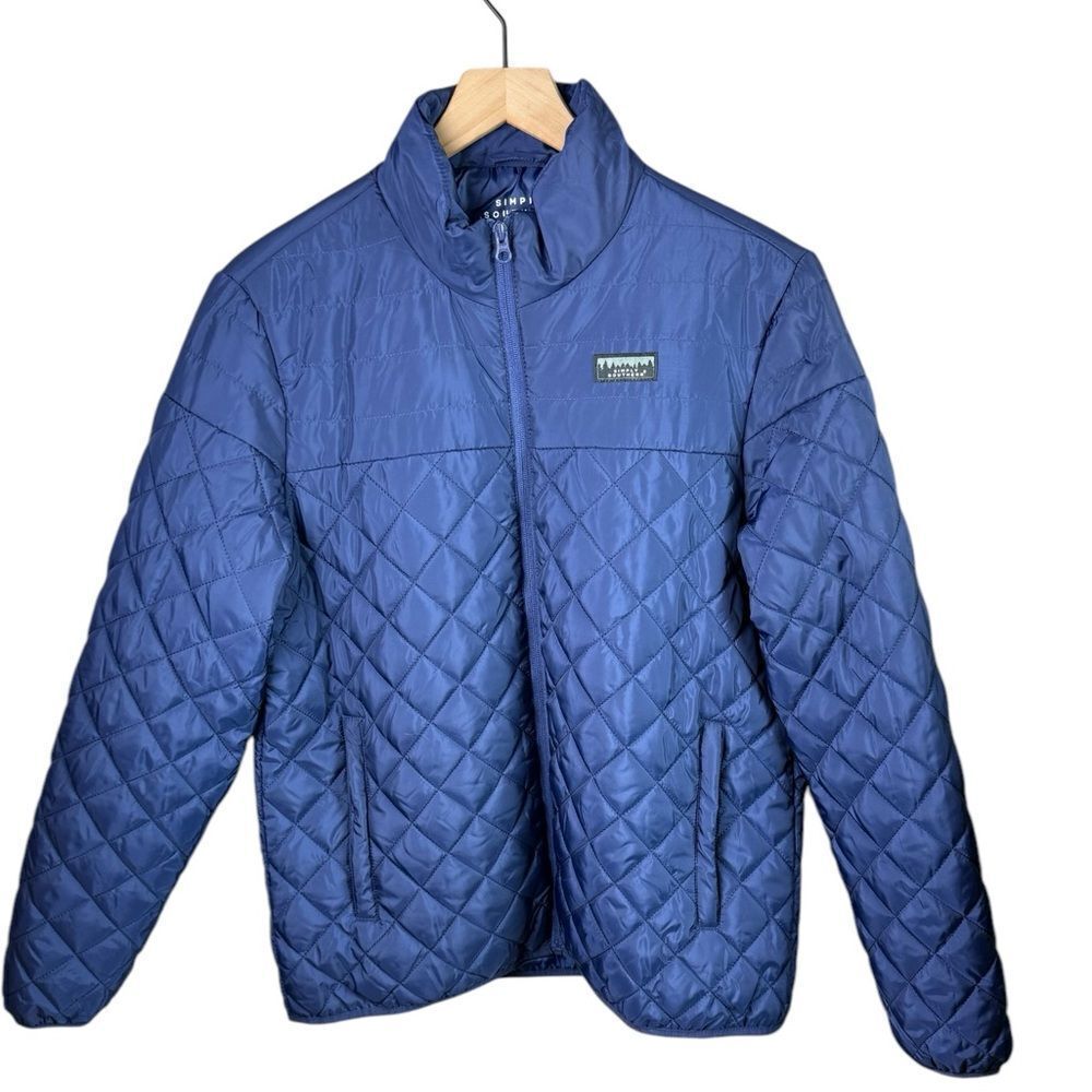 Simply Southern Blue Quilted Nylon Jacket